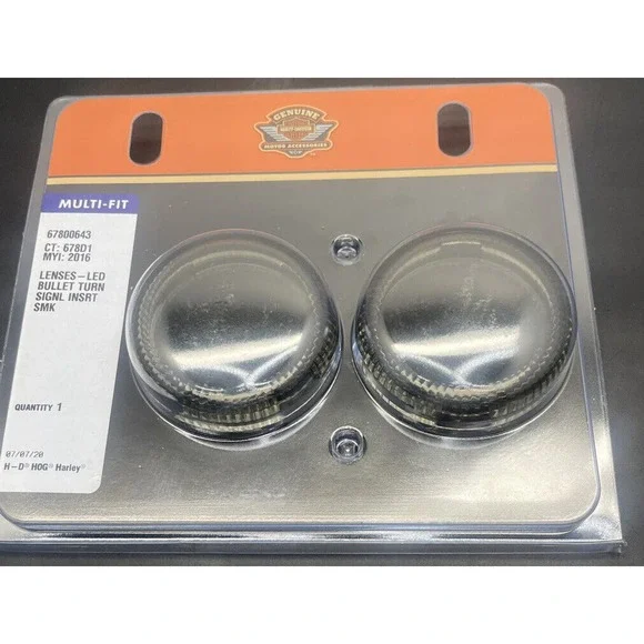 Harley Davidson HD Motors LED Bullet Turn Signal Smoke Lens Insert 67800643 NEW - Picture 5 of 9
